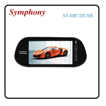 Symphony Rear view mirror monitor 7 inch with USB -SD -SY-MR720USB